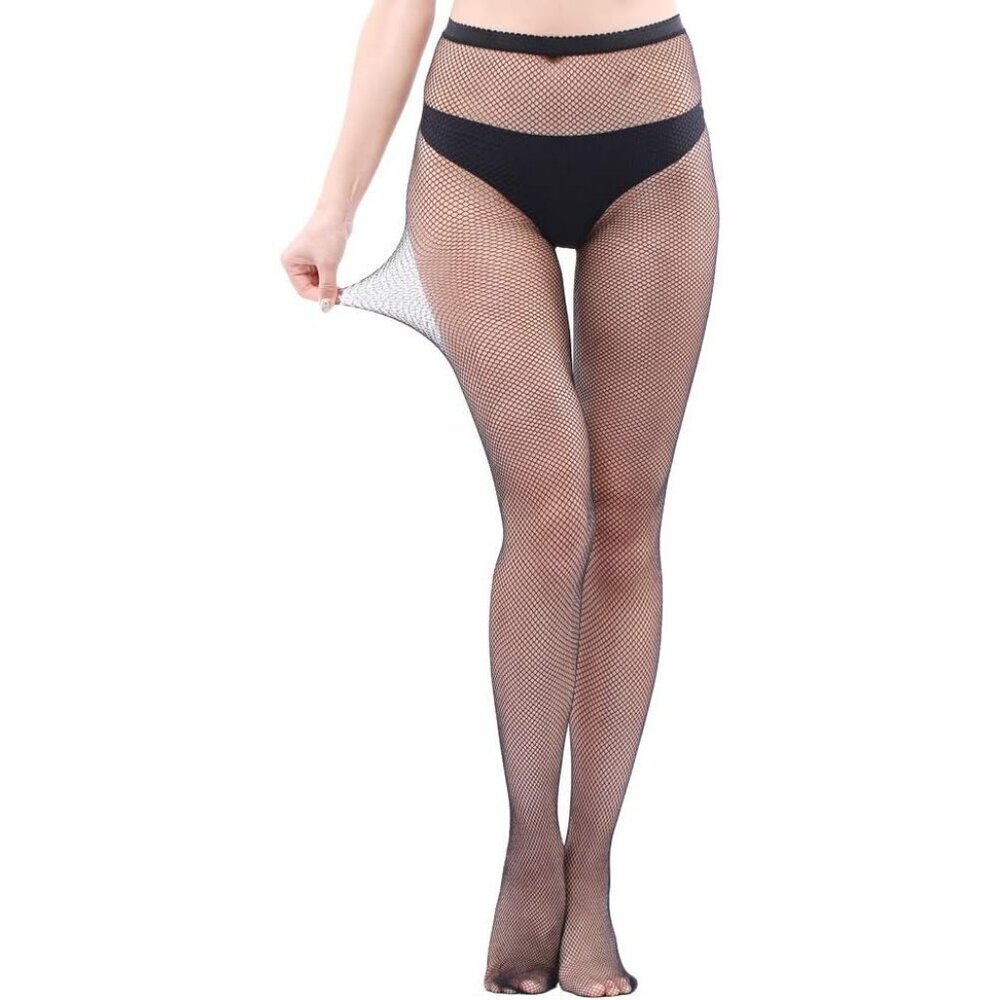 🆕Women's Black Fishnet Tights with Fine Net Pattern Comfortable and Stylish